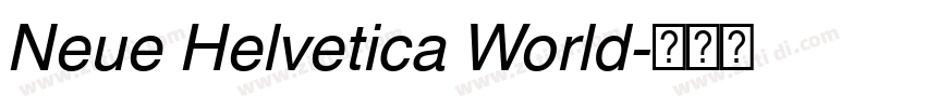 Neue Helvetica World字体转换
